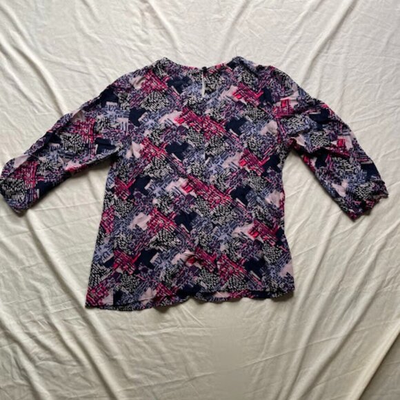 Trina Turk | Abstract Print Blouse | Multicolor | Size L - Picture 2 of 3
